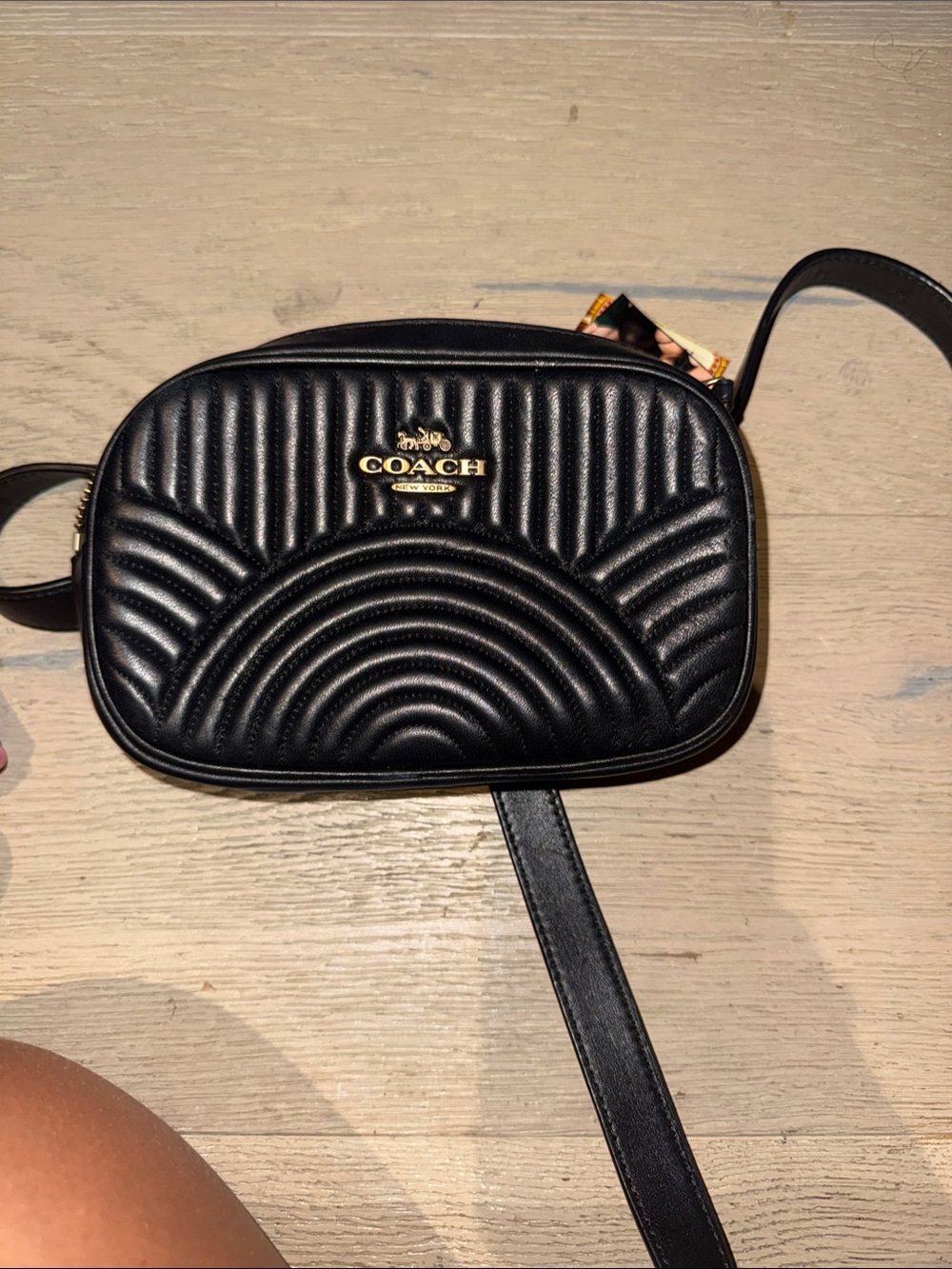 Coach Black Quilted Leather Belt Bag